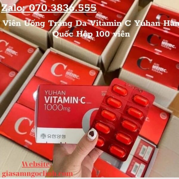 Viên Uống Trắng Da Vitamin C Yuhan Hàn Quốc Hộp 100 viên