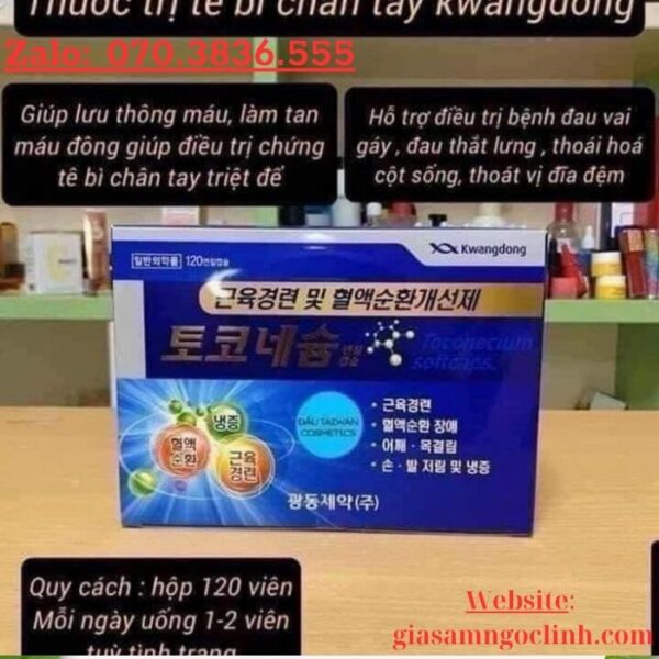 Viên Uống Trị Tê Bì Tay Tê Chân Kwangdong Hàn Quốc 120 viên