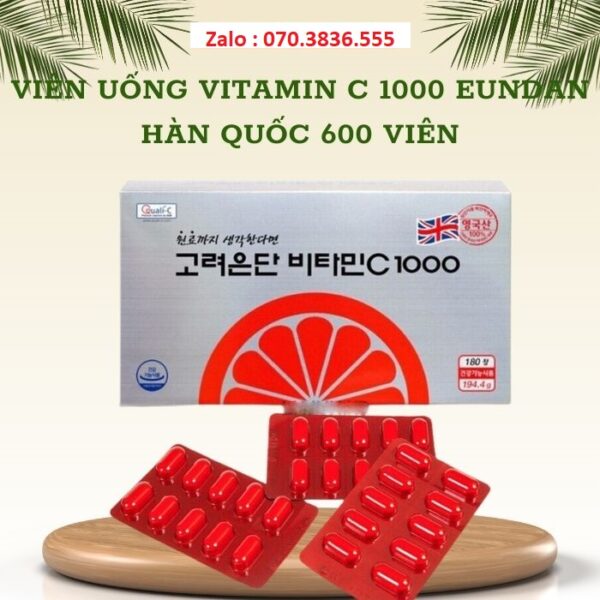 Viên Uống Vitamin C 1000 Eundan Hàn Quốc 600 Viên