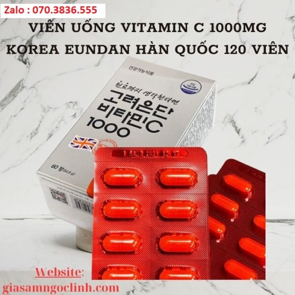 Viên Uống Vitamin C 1000mg Korea Eundan Hàn Quốc 120 Viên