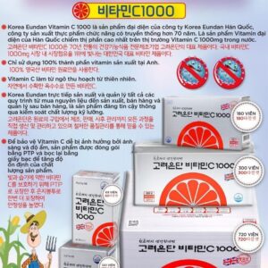 Vien Uong Vitamin C 1000mg Korea Eundan Han Quoc 120 Vien 3
