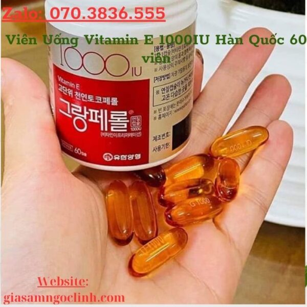 Viên Uống Vitamin E 1000IU Hàn Quốc 60 viên