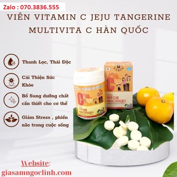 Viên Vitamin C JEJU Tangerine Multivita C Hàn Quốc